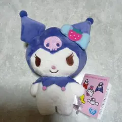 サンリオキャラクターズ　クロミ　いちごがま口ポーチ、カラビナ付き