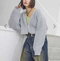 PAGEBOY ラメZIPショートカーディガン 【新品・未使用・タグ付き】のサムネイル