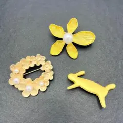 3点セット ブローチ 北欧 おしゃれ バッジ BC073 BC074 BC075