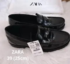 ZARA ローファー　ブラック　39