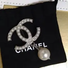 美品☆シャネル ブローチ パール シルバー ヴィンテージ ココマーク 06