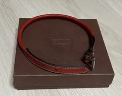 COACH 赤 レザー 首輪のサムネイル