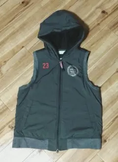 23区　ゴルフ　裏ボア　フード　ベスト　パーカー　グレー　S〜М　秋冬