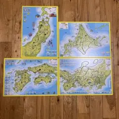 日本地図 パズル 4枚セット 知育玩具のサムネイル