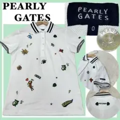 ✨美品✨PEARLY GATES ポップ 刺繍入り ポロシャツ 0サイズ