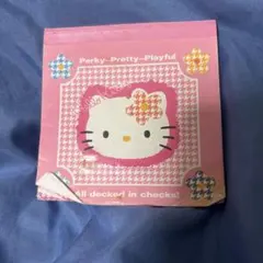 ハローキティ メモ用紙 チェック柄