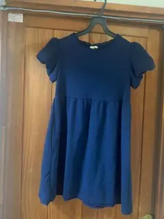 HusHusH 秋冬 ネイビー 半袖 Aラインワンピース