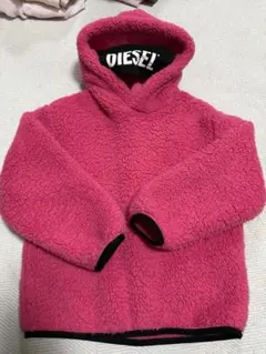 DIESEL フリースジャケット パーカー　キッズ　ピンク