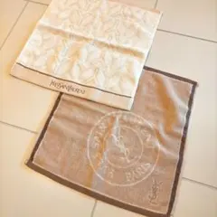 YSL ウォッシュタオル2枚セット　ベージュ系