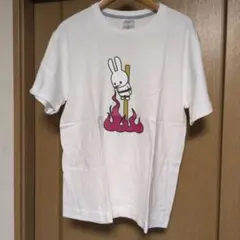CUNE うさぎ 焚き火 プリント Tシャツ Lサイズ
