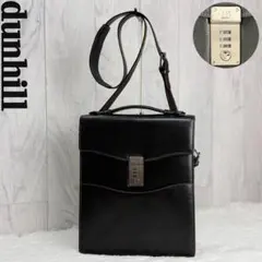 美品♡dunhill ダンヒル ロゴ ダイアルロック 2way ショルダーバッグ