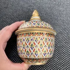 タイ王国　装飾陶器 小物入れ
