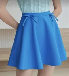 リボン付き　フレアスカート