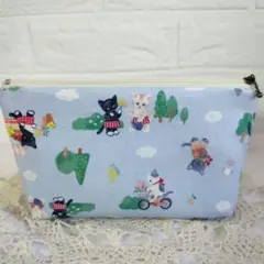 ハンドメイドファスナー付きポーチ【猫魚姫】 - メルカリ