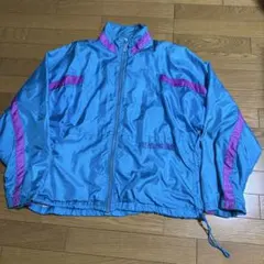 N*9様 90's NIKE ナイロンジャケット M 青/ピンク 右ポケットに破