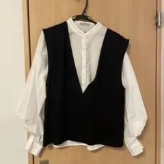 クラシカルエルフ ☆ 袖Wタックバンドカラーシャツ M