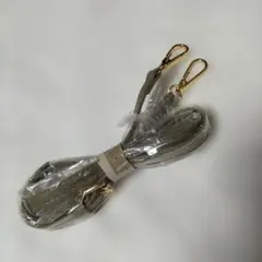 グレー 合成皮革 ショルダーストラップ ゴールド金具