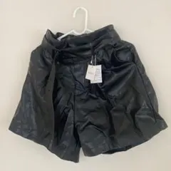 INGNI ブラック ショートレザーパンツ フリー