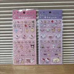 チェゴシム× 산리오 キャラクターズ タイルシール 2種類セット パープル ピンク