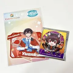 カラフルピーチ セブンイレブン限定 缶バッジ＆トラベルステッカー ゆあんくん