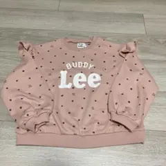 新品タグ付き Buddy Leeトレーナー 120 ピンク ドット 肩フリル