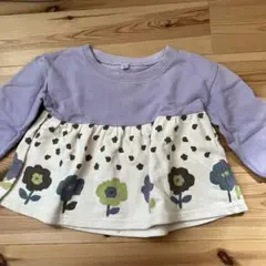 ワンピースチュニックトレーナー　ラベンダー