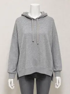グレー パーカー フーディー 長袖 レディース 冬服