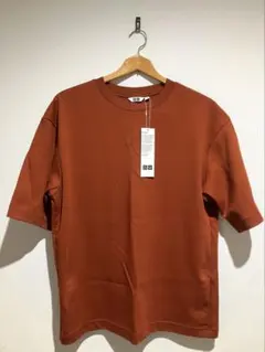 UNIQLO U エアリズムコットンオーバーサイズTシャツ ダークオレンジ　M