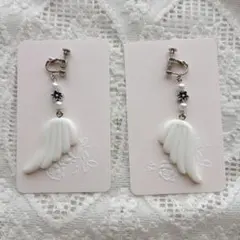 No.119 イヤリング✽天使の羽根