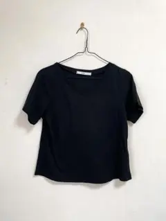 [GRL] シンプル黒Ｔシャツ Vネック