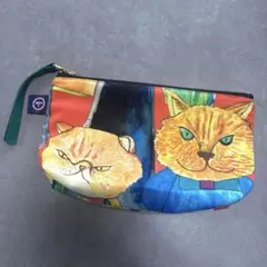 man9 マンハッタナーズ　ポーチ　猫柄　小物入れのサムネイル