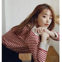 ナノユニバース　LB.03 近藤千尋　さんコラボ 思いきり洗えるニット ボーダー