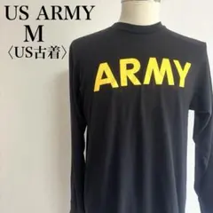 US ARMY アーミー ロンT APFU ミリタリー 黒　フィットネス 軍物のサムネイル