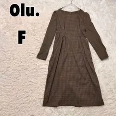 ♥Olu.♥ オルドット Olu. タックウエストマークチェックラインワンピース