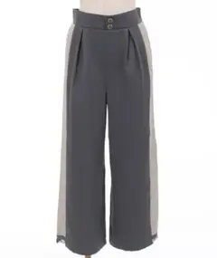 axes femme 異素材パンツ ストライプ レース ウエストゴム きれいめのサムネイル