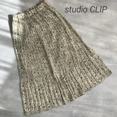 studio CLIP スタジオクリップ レオパード柄プリーツスカートM