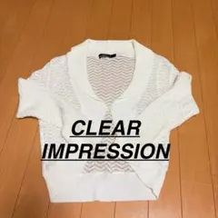 CLEAR IMPRESSION ボレロ　サイズ2 ホワイト　透け感　日本製のサムネイル
