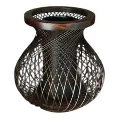 駿河竹千筋細工 竹製 花籠 駿河 伝統工芸品　花瓶