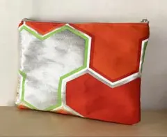 No.461 ファスナー25cm ポーチ　帯リメイク　御朱印入れなど