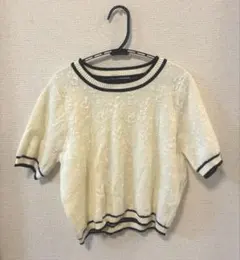 earth music&ecology 半袖ニットアイボリー