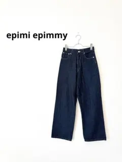 epimi epimmy ワイドデニムパンツ ハイウエスト ストレートインディゴのサムネイル