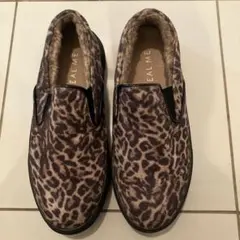 ゆ〜様専用　ヒョウ柄ファー　スリッポン　23cm