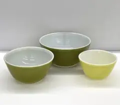 【M396】オールドパイレックス ミキシングボウル 3個セットのサムネイル