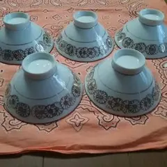 最終再値下げ昭和レトロ茶碗５個セットvintage