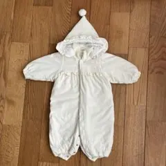 日本製　セレク　フード付きアウターロンパース　50〜80cm