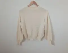 長袖 ニット セーター アイボリー