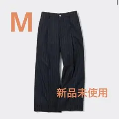 タックワイドパンツ ストライプbeautiful people GU Mネイビー