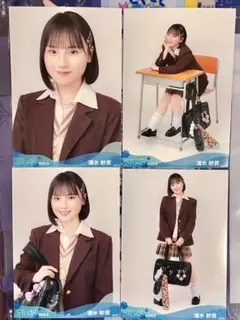 STU48 2025年8月度ランダム 生写真 清水紗良 4種コンプSTU48