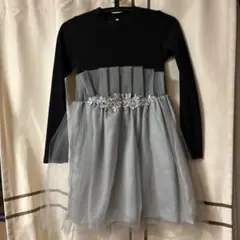 黒とグレーのフォーマルワンピース　発表会用⭐︎