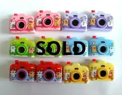 デコパーツ　カラフル動物デザイン 　　カメラ 　１２個